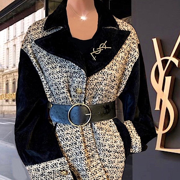 Authentic YSL Saint Laurent Women’s Button Up Coat. - Picture 1 of 16